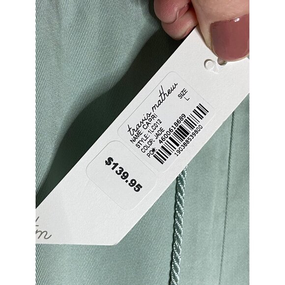 NWT Travis Matthew Capri Tie Front Jade Color Pant-sz Large - Picture 5 of 11
